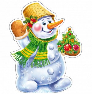 Вырубной плакат "Снеговик"