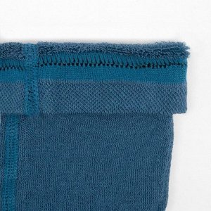 Колготки детские махровые, цвет джинсовый, рост 128-134 см