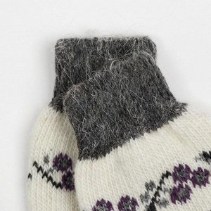 Носки женские шерстяные «Снегирь на веточке», цвет белый, размер 25