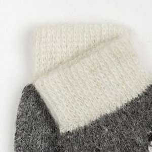 Носки женские шерстяные «Снегирь с домом», цвет тёмно-серый, размер 23