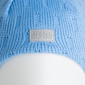 Шлем-капор детский, цвет голубой, размер 46-48