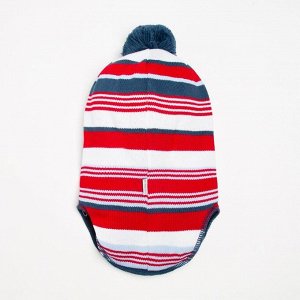Шлем-капор детский, цвет красный, размер 44-46