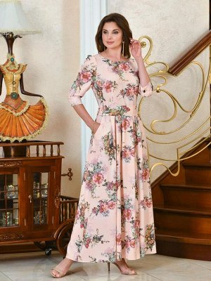Арт. 7345А платье длинное Цветы Salvi
