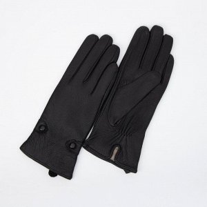 Перчатки женские, размер 8, подклад шерсть, цвет чёрный