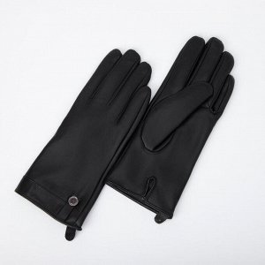 Перчатки женские, размер 8.5, подклад флис, цвет чёрный 7357099