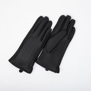 Перчатки женские, размер 8.5, подклад флис, цвет чёрный