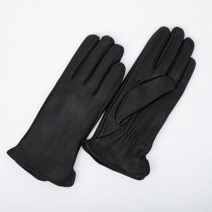Перчатки женские, размер 9, с подкладом флис, цвет чёрный
