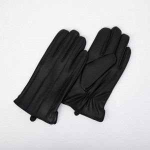 Перчатки мужские, размер 10.5, подклад шерсть, цвет чёрный 7357200