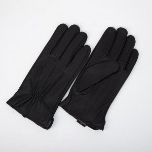 Перчатки мужские, размер 13, подклад шерсть, цвет чёрный 7357188