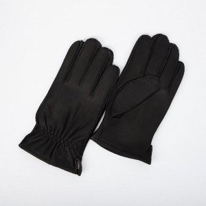 Перчатки мужские, размер 11.5, подклад шерсть, цвет чёрный 7357167