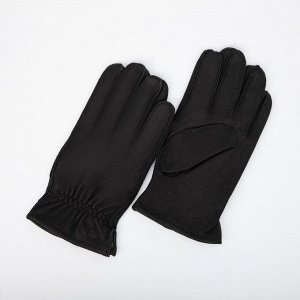 Перчатки мужские, размер 12, подклад шерсть, цвет чёрный 7357168