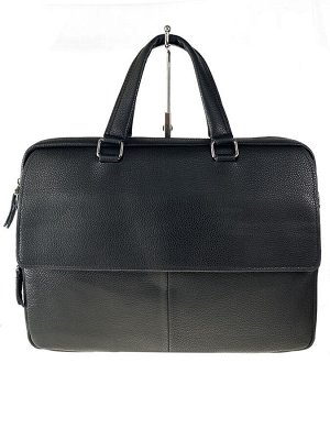 Кожаный портфель для ноутбука и документов, цвет черный