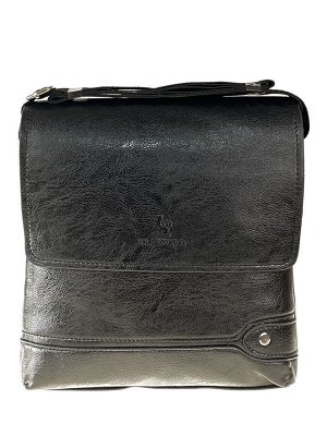 Мужская сумка-планшет из экокожи, чёрная размер L