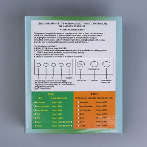 Контроллер для LED дюралайта 13 мм, 2W, до 100 метров, 8 режимов