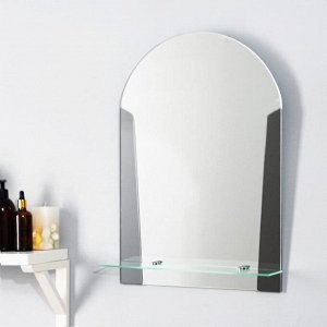 Зеркало «Лион», настенное, с полочкой, 39х58 см, между креплениями 12,5 см