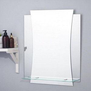 Зеркало настенное "Метиз" 53х68,7 см, с полочкой
