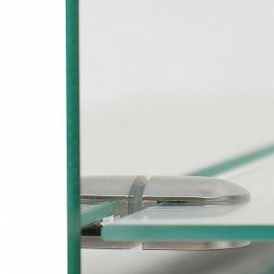 Зеркало «Орнамент», с пескоструйной графикой и фьюзингом, настенное, с полочкой, 50?62 см