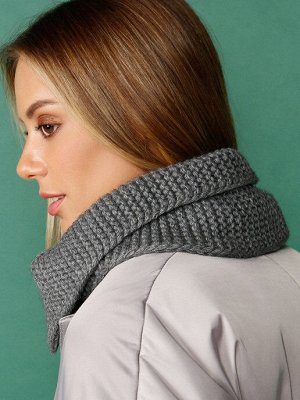 Воротник Тёмно-серый снуд женский вязаный