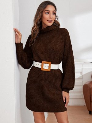 Оригинальное платье-свитер без пояса