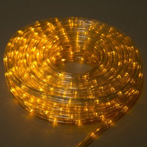 Световой шнур Luazon Lighting 10 мм, IP65, 20 м, 24 LED/м, 220 В, 8 режимов, свечение жёлтое