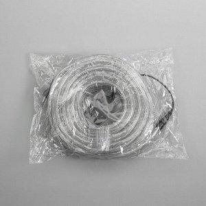 Световой шнур Luazon Lighting, 10 мм, IP65, 20 м, 24 LED/м, 220 В, 8 режимов, свечение зелёное