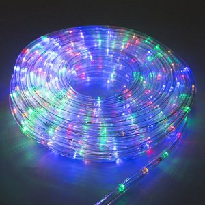 Световой шнур Luazon Lighting, 10 мм, IP65, 20 м, 24 LED/м, 220 В, 8 режимов, свечение мульти