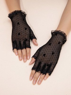Сетчатые перчатки без пальцев