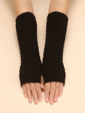 Вязаные перчатки без пальцев