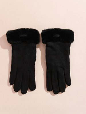 1 пара Однотонные перчатки