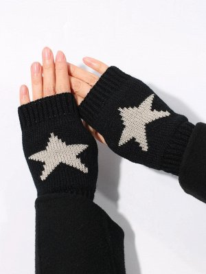 Перчатки с узором звезды