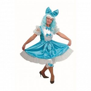 Карнавальный костюм «Мальвина», для взрослых, текстиль, размер 44
