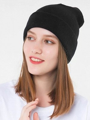 Черная полоса Вязание эластичных шапок Beanies для мужчин и женщин
