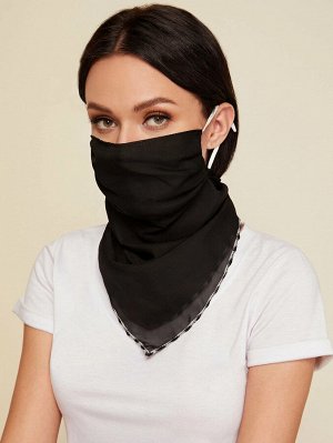 Шарф-маска для лица с контрастной отделкой