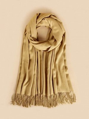 Плетеный шарф с бахромой