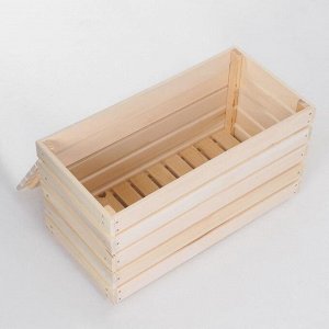 Скамейка с ящиком для бани и сауны, 80x40x45 см, липа, «Добропаровъ»