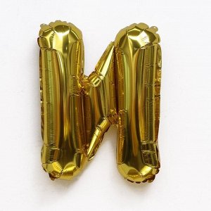 Шар фольгированный 40" «Буква И», золото