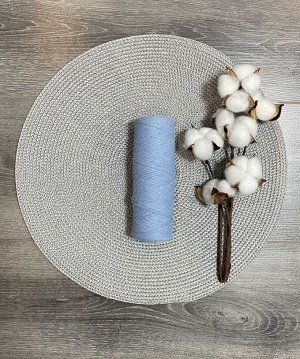 Шпагат хлопковый 2 мм для плетения панно/ловцов снов/шпагат для рукоделия/шпагат для макраме. Голубой (2106)