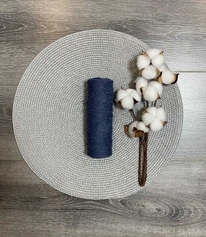 Шпагат хлопковый 2 мм для плетения панно/ловцов снов/шпагат для рукоделия/шпагат для макраме. Тёмный джинс (2109)