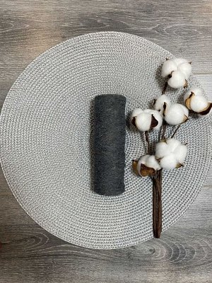 Шпагат хлопковый 2 мм для плетения панно/ловцов снов/шпагат для рукоделия/шпагат для макраме. Тёмно серый (2203)