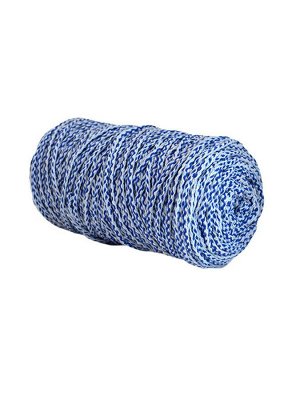 Шнур хлопковый 5 мм меланжевый (Синий+Голубой+Кремовый)