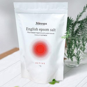 Соль для ванны &quot;English epsom salt&quot; с натуральным эфирным маслом розмарина и мяты Marespa, 4 кг