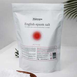 Соль для ванны &quot;English epsom salt&quot; с натуральным эфирным маслом розмарина и мяты Marespa, 4 кг