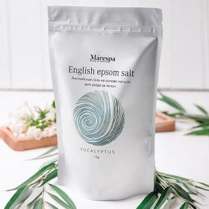 Соль для ванны "English epsom salt" с натуральным эфирным маслом эвкалипта и пихты