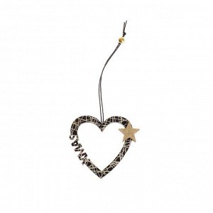 Новогодняя подвеска «Сердце со звездой» 8?18 см