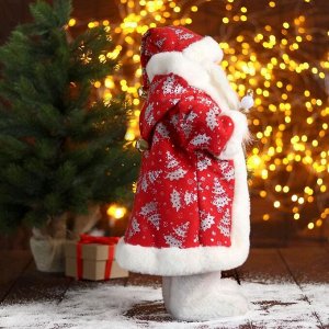Дед Мороз "В красной шубке в ёлочках с подарками" 23х45 см