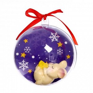 Новогодний шар «Зайка», игрушка с конфетами