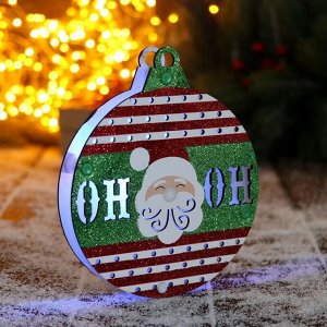 Украшение ёлочное "Новогодний шар с Дедом Морозом" 15х15 см