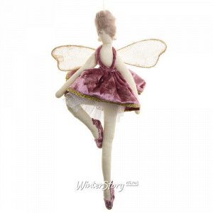 Кукла на елку Фея - Балерина Мария - Мариинские танцы 24 см розовая, подвеска (Due Esse Christmas)
