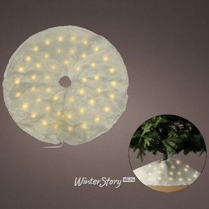 Светящаяся юбка для елки Snowy Lights 90 см, 47 теплых белых LED ламп (Kaemingk)