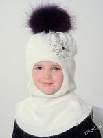 Шлем для девочки зимний
